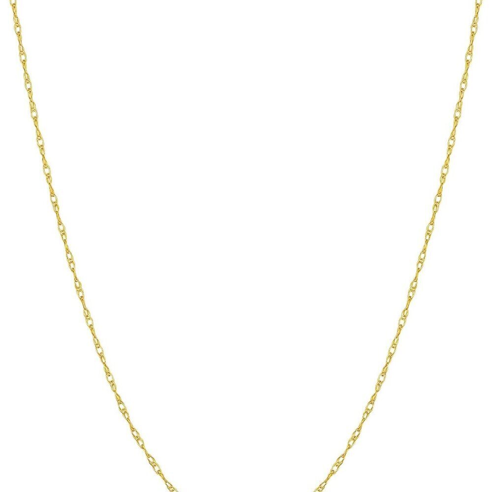 10k Gold Rope Chain Necklace Women Thin 0.8mm 20in Jewelry Gift